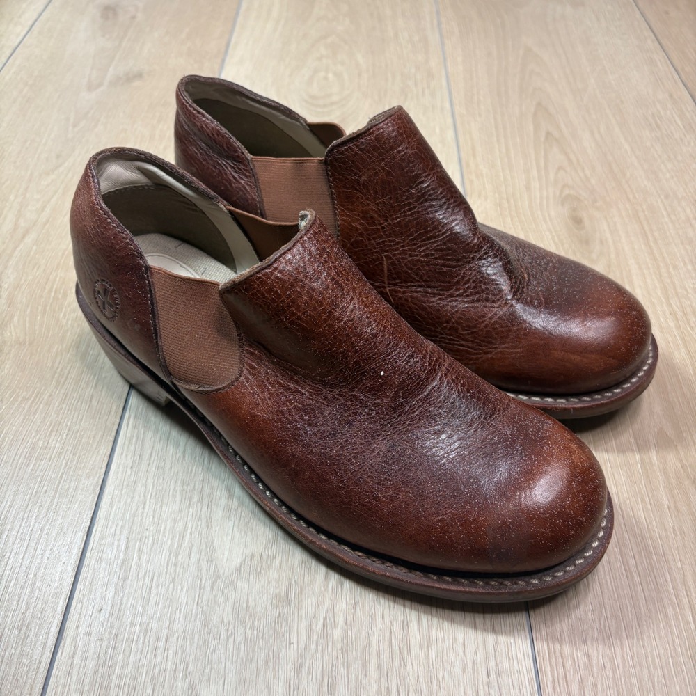 Dr. Martens 11651 Brown Pebbled Leather Slip On Mules Clogs Loafers Womens 8